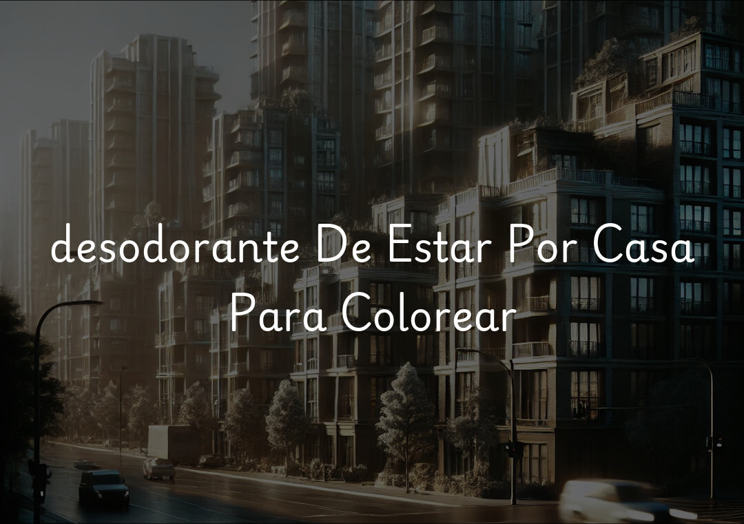 desodorante De Estar Por Casa Para Colorear